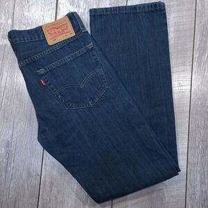 Levi's 527 Slim Bootcut Jeans Mens 31x34 Dark Wash Denim Low Rise Casual